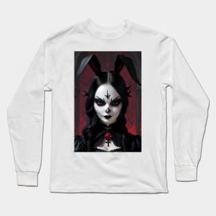 Beautiful gothic bunny girl Long Sleeve T-Shirt